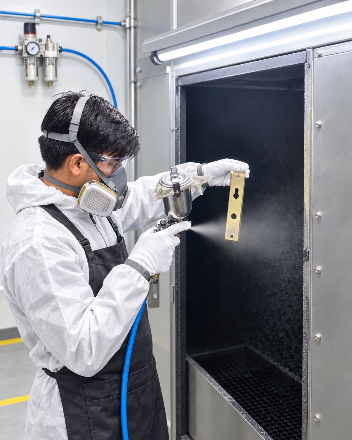 Spray lacquering