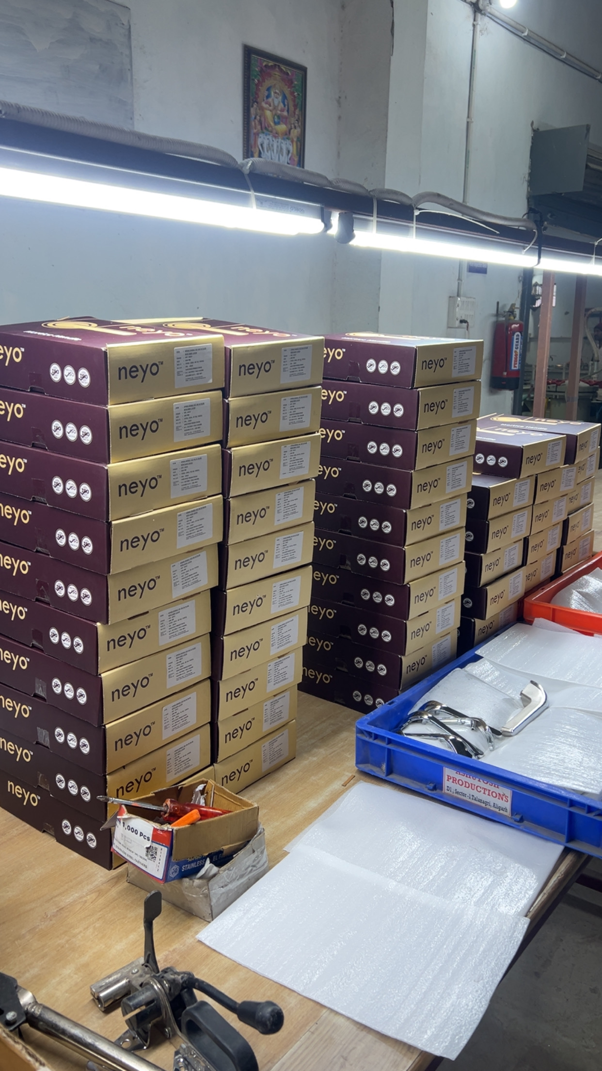 NEYO hardware production and packaging at Ashutosh Productions